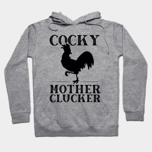 Funny Chicken Cocky Mother Clucker Vintage Rooster Hoodie